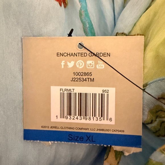 NWT John Mark Enchanted Garden Boho Peasant Top XL - Picture 11 of 11